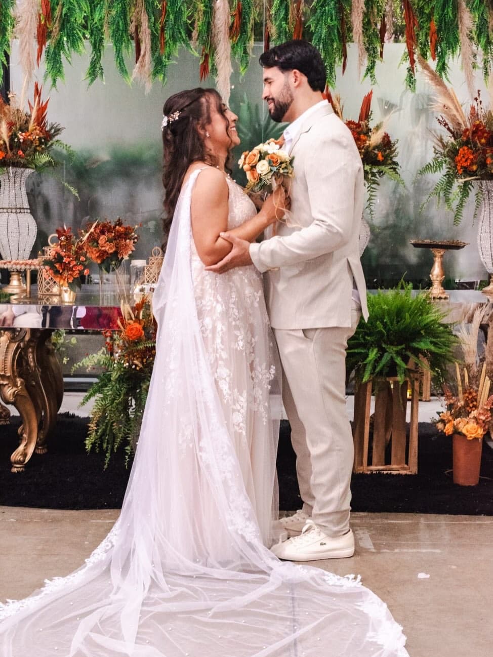 Recepção de casamento no salão