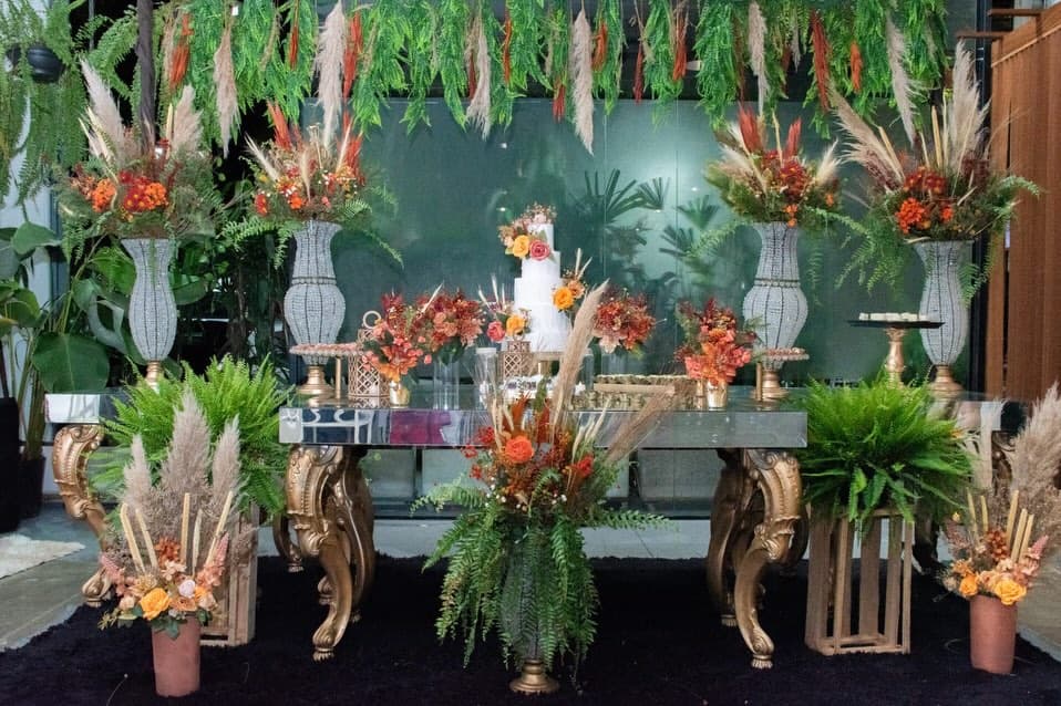 Detalhes da decoração de casamento